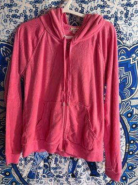 Juicy Couture Pink Velour Zip-Up Hoodie